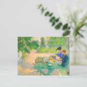 カールラーション著休日の読書 シーズンポストカード (スタンド正面)