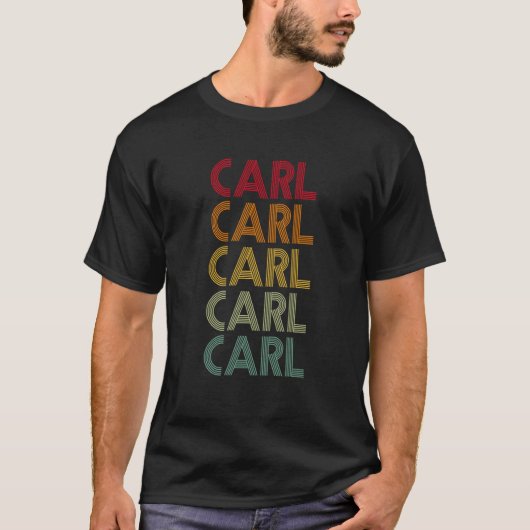 カールレトロ名ユーモア愛称 Tシャツ (正面)