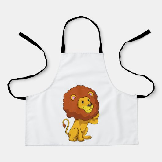 カール付きライオン エプロン (正面)