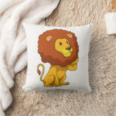 カール付きライオン クッション (ブランケット)