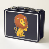 カール付きライオン メタルランチボックス (裏面)