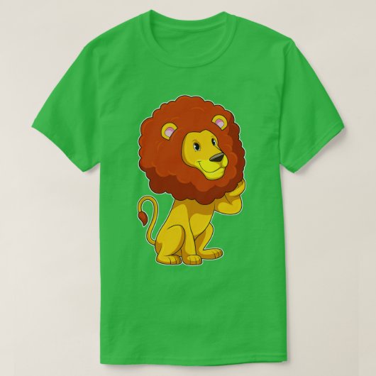 カール付きライオン Tシャツ (デザイン正面)