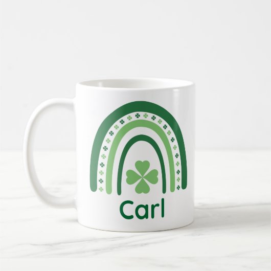カール名クローバーボホーレインボー コーヒーマグカップ (左)
