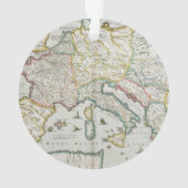 カール大帝の帝国の地図 オーナメント (裏面)