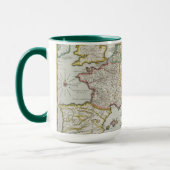 カール大帝の帝国の地図 マグカップ (左)