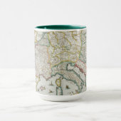 カール大帝の帝国の地図 マグカップ (中央)