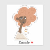 カール大髪の大夢ボホ女の星 シール (シート)