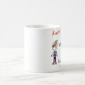 カール対LaDonnaのマグ コーヒーマグカップ (中央)