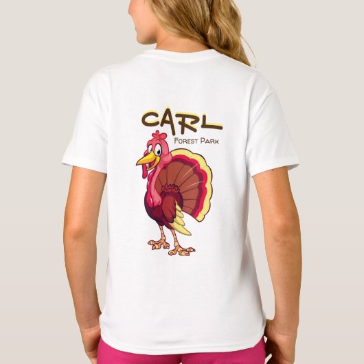 カール得の私のバックフォレストパークKENOSHA TURKEY Tシャツ (裏面)
