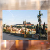 カール橋から見たプラハ城、チェコ共和国 ウィンドウサイン (シート2)