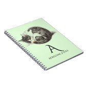 カール睡眠猫名前をカスタムする ノートブック (右側)