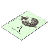 カール睡眠猫名前をカスタムする ノートブック (左側)