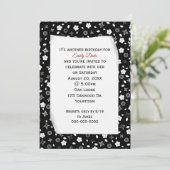 カール紙オンフローラプリント誕生日パーティー 招待状 (スタンド正面)