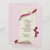 カール紙105番目の誕生日招待状 招待状 (正面/裏面)