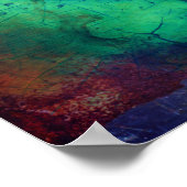 カール素朴ページターコイズテクスグランジチャ ポスター (角)