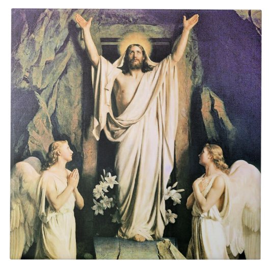 カール絵を描ブロッホによるキリストの復活 タイル (正面)