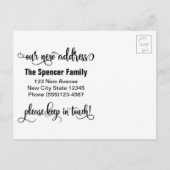 カール緑シダ写真「移動した」通知 案内ポストカード (裏面)