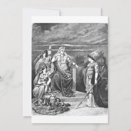 カール・エミル・ドップラー – フリッグと彼女の付き添い人 招待状 (正面)