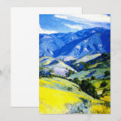 カール・オスカー・ボルグ『サンタイネス山脈』 サンキューカード (正面/裏面)