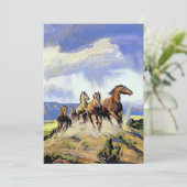 カール・オスカー・ボルグ『ネバダの野馬』 サンキューカード (スタンド正面)