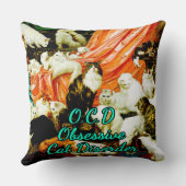 カール・カレ絵画によるOCD強迫性猫障害 クッション (裏面)