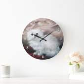 カール·カーラー·ホワイト·キッテン ラージ壁時計 (ホーム)