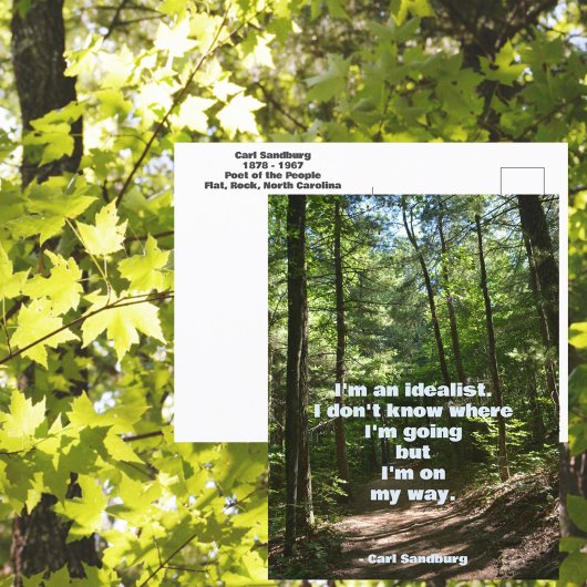 カール・サンブルク私は理想主義の引用文写真 ポストカード