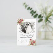 カール&ジタカトリック結婚祈りの言葉カード プレイスカード (スタンド正面)