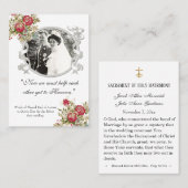 カール&ジタカトリック結婚祈りの言葉カード プレイスカード (正面/裏面)