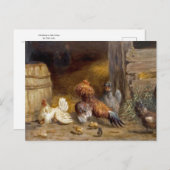 カール・ジュツによるCoopの鶏 ポストカード (正面/裏面)