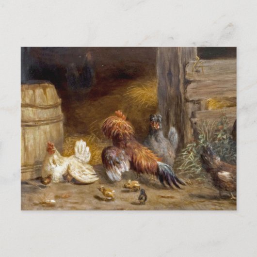 カール・ジュツによるCoopの鶏 ポストカード (正面)