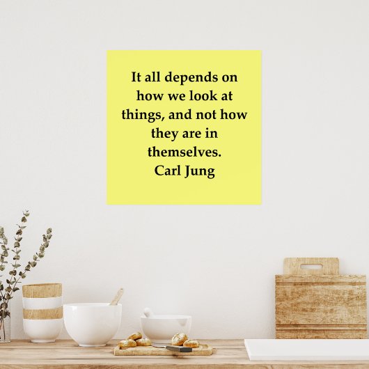 カール・ジョンズ引用文 ポスター (キッチン)