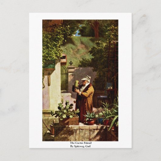 カール・スピツウェグのサボテンの友人 ポストカード (正面)