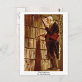 カール・スピツウェグの本の虫 ポストカード (正面/裏面)