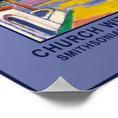 カール・ニューマン教会と杉の木の博物館ポスター ポスター (角)