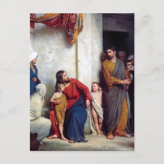 カール・ハインリッヒ・ブロッホ – 子どもたちを苦しむ ポストカード (正面)