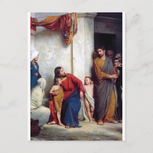 カール・ハインリヒ・ブロック - 子どもたちを苦しめなさい ポストカード (正面)