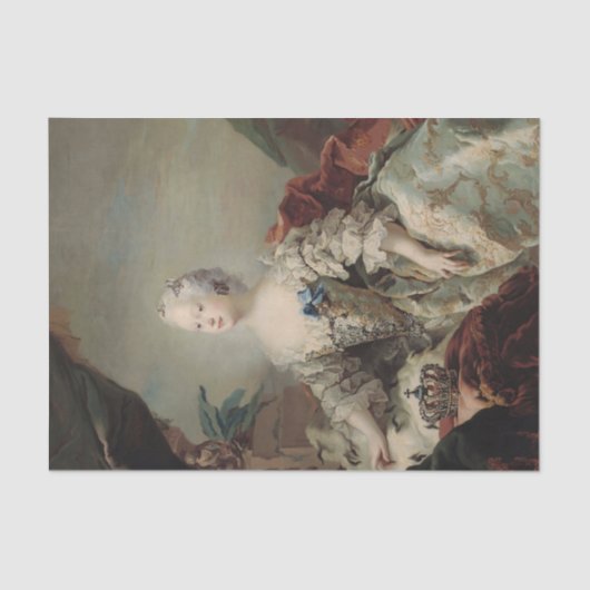 カール・ピロによるフレデリックV初のクイーン・ルイーズ 薄葉紙 (正面)