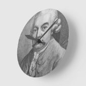 カール・フィリップ・エマニュエル・バッハのポートレート（1714年～88年）(e) ラウンド壁時計 (傾斜)