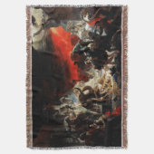 カール・ブリュロフによるポンペイの最後の日 スローブランケット (正面縦)