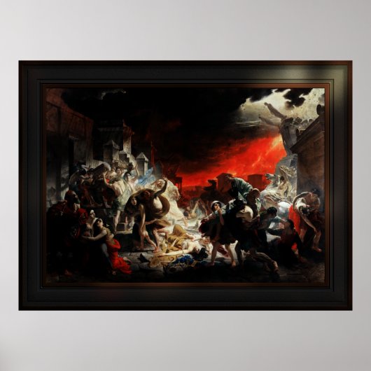 カール・ブリュロフ・アートによるポンペイの最後のクラシカル日 ポスター (正面)