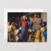 カール・ブロッホで神殿を清めるイエス ポストカード (正面/裏面)