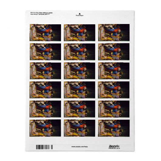 カール・ブロッホで神殿を清めるイエス ラベル (フルシート)