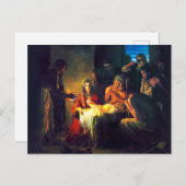 カール・ブロッホによるイエスの誕生 シーズンポストカード (正面/裏面)