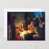 カール・ブロッホによるイエスの誕生 ポストカード (正面/裏面)