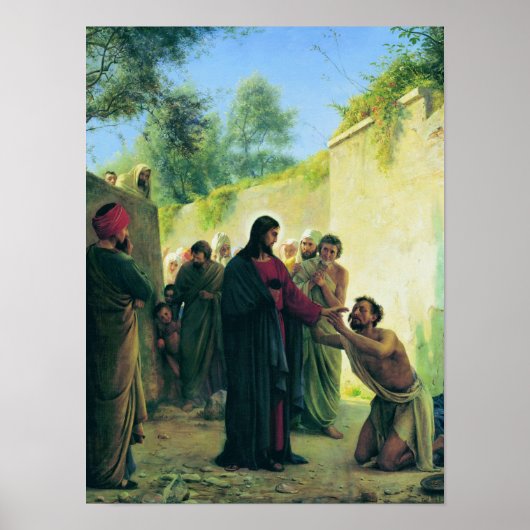 カール・ブロッホによる盲人の癒し ポスター (正面)