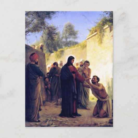 カール・ブロッホ葉書による盲人の癒し ポストカード (正面)