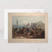 カール・ボドマー – マンダンインディアンのバッファロー・ダンス ポストカード (正面/裏面)