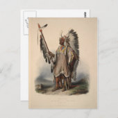 カール・ボドマー – マンダンチーフ ポストカード (正面/裏面)