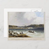 カール・ボドマー – ミズーリ川イエローストーン蒸気船 ポストカード (正面/裏面)